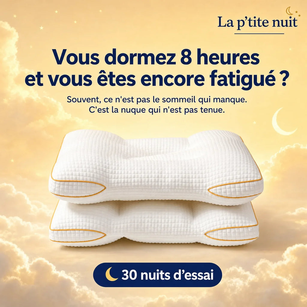 Oreiller adulte La P’tite Nuit pour se réveiller moins fatigué