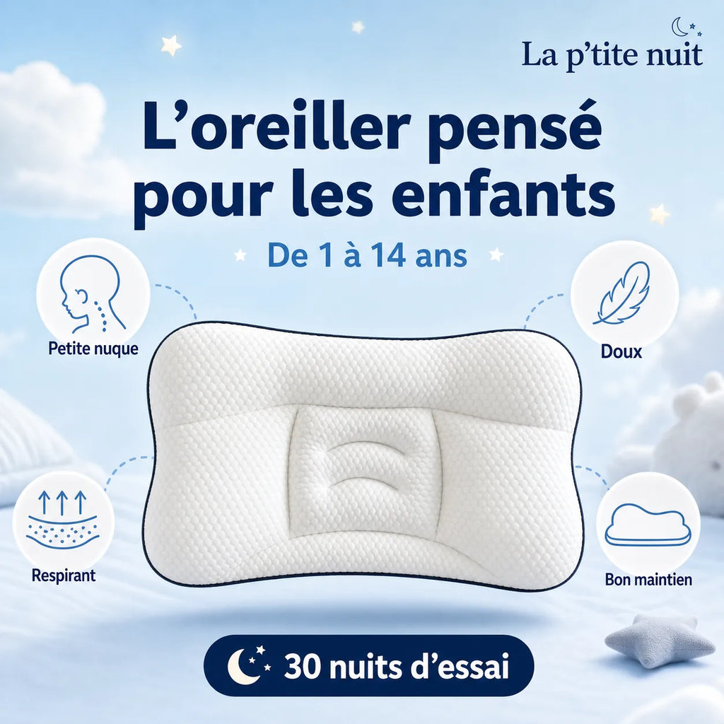 L’oreiller pour enfant fait pour sa nuque