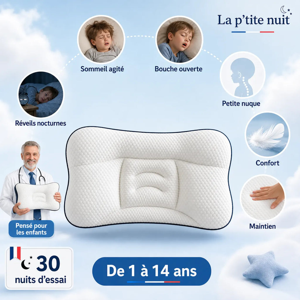 L’oreiller pour enfant fait pour sa nuque